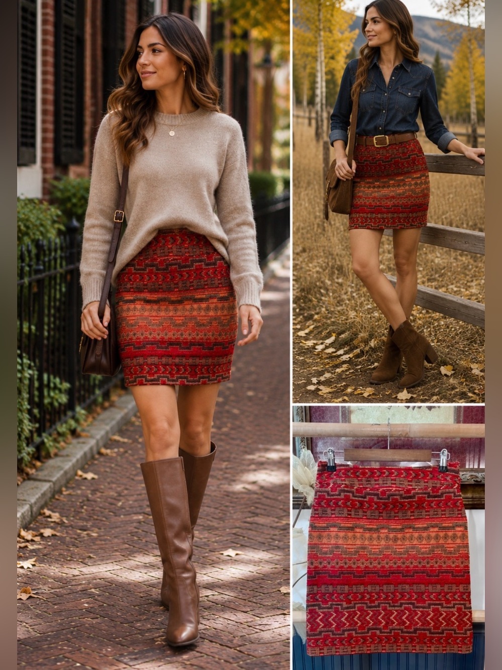 Tyler Boe Southwestern Jacquard Mini Pencil Skirt Textured Lined Size 2 💚🍄